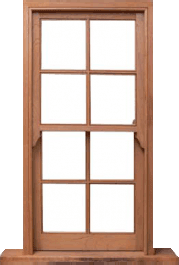 8 light double hung window