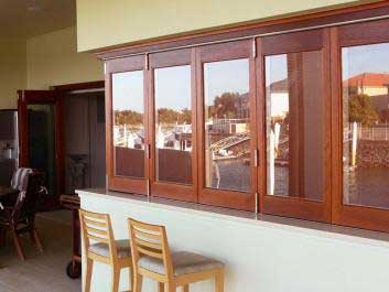 overhead track bifold windows