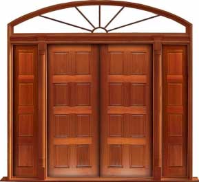 8 panel: door in frame