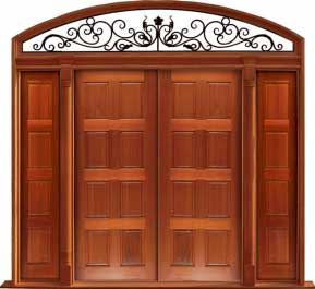 8 panel: door in frame