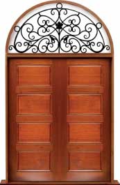 horizontal 4 panel: double door +  two sidelights