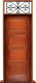 horizontal 4 panel: double door +  two sidelights