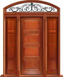 horizontal 4 panel: double door +  two sidelights