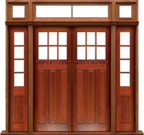 ashgrove: single door + sidelight on right