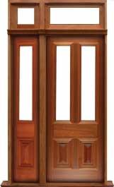 glazed cricket bat: single door +  two sidelights