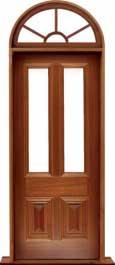 glazed cricket bat: single door +  two sidelights