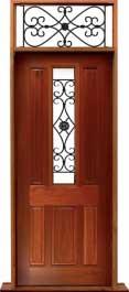 paddington with ironwork: single door +  two sidelights