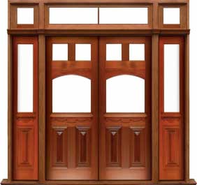 queen anne: double door +  two sidelights